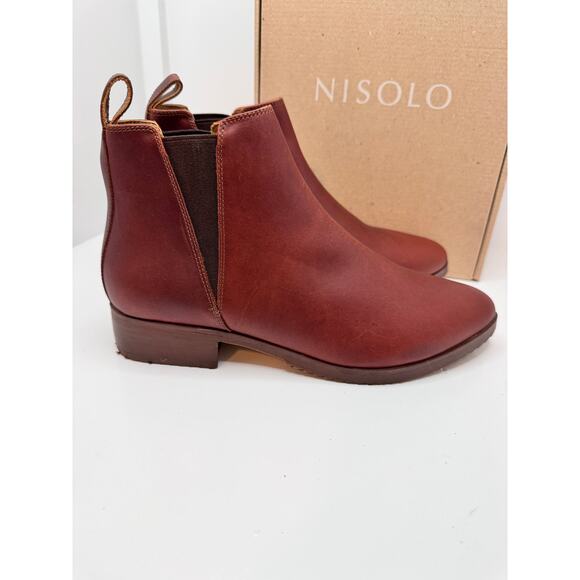 Nisolo Everyday Chelsea Boot Auburn Leather Women’s Size 9 NIB - Picture 10 of 12